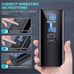 BRAND NEW- NEVER USED! INCREDIBLY HANDY!! Tire Inflator Portable Air Compressor